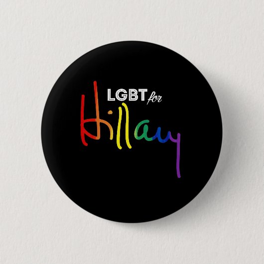 LGBT voor Hillary Clinton Ronde Button 5,7 Cm (Voorkant)