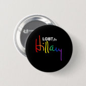 LGBT voor Hillary Clinton Ronde Button 5,7 Cm (Voorkant /achterkant)