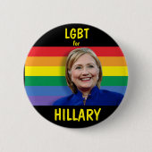LGBT voor Hillary Clinton Ronde Button 5,7 Cm (Voorkant)