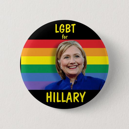 LGBT voor Hillary Clinton Ronde Button 5,7 Cm (Voorkant)