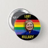 LGBT voor Hillary Clinton Ronde Button 5,7 Cm (Voorkant /achterkant)