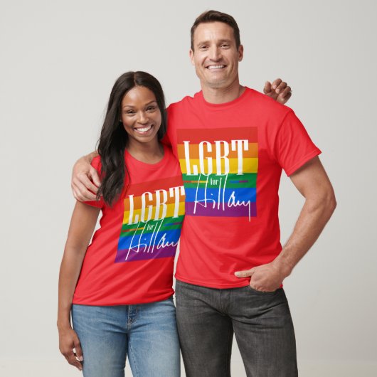 LGBT voor HILLARY - -.png T-shirt (Unisex)