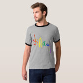 LGBT voor hillary - regenboogvlag - T-shirt (Voorkant volledig)