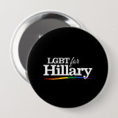LGBT voor Hillary - zwart wit- Ronde Button 4,0 Cm (Voorkant /achterkant)