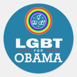 LGBT voor OBAMA Ronde Sticker