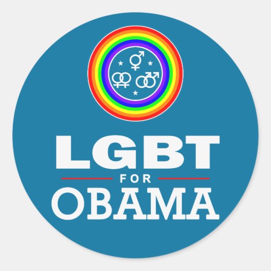 LGBT voor OBAMA Ronde Sticker (Voorkant)