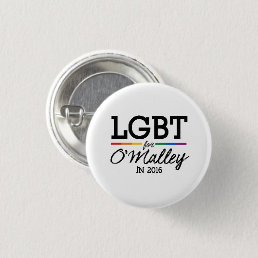 LGBT voor O'Malley 2016 Ronde Button 3,2 Cm (Voorkant /achterkant)