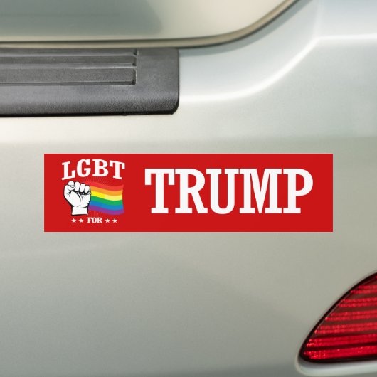 LGBT VOOR TRUMP BUMPERSTICKER (Op auto)