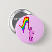 LGBT Vrijheidsbeeld Button (Voorkant /achterkant)