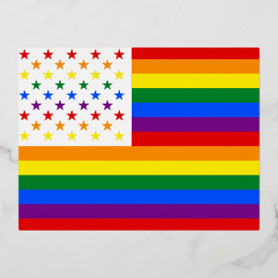 LGBT VS-vlag Folie Feestdagen Briefkaart