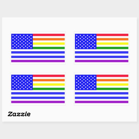 Lgbt VS Vlag Rechthoekige Sticker (Vel)