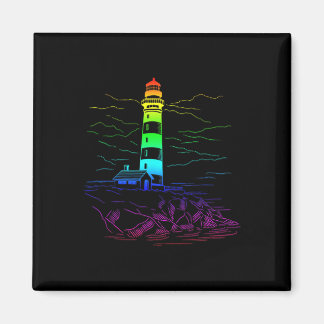 Lgbt Vuurtoren Homoseksuele Boot Seaside Regenboog Magneet