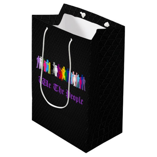 LGBT We The People design Medium Cadeauzakje (Voorkant Gekanteld)