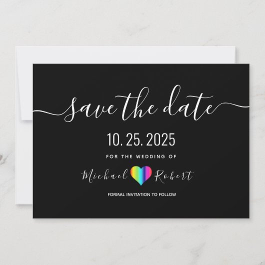 LGBT Weddenschap bewaart de datum Save The Date (Voorkant)