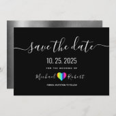 LGBT Weddenschap bewaart de datum Save The Date (Voorkant / Achterkant)
