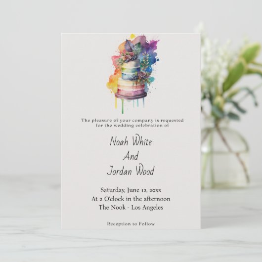 LGBT Wedding Cake Pride Kaart (Staand voorkant)