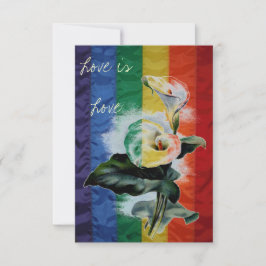 LGBT Wedding Rainbow  Botanical Calla Lily
