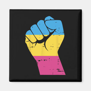 LGBT weerstaan vuist  hand panual vlag pan trots Magneet