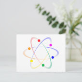 LGBT Whirling atoms Briefkaart (Staand voorkant)