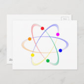 LGBT Whirling atoms Briefkaart (Voorkant / Achterkant)