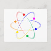 LGBT Whirling atoms Briefkaart (Voorkant)