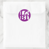 LGBT Witte Pop Ronde Sticker (Tas)