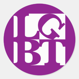 LGBT Witte Pop Ronde Sticker