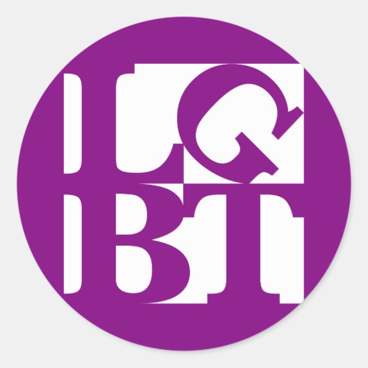 LGBT Witte Pop Ronde Sticker (Voorkant)