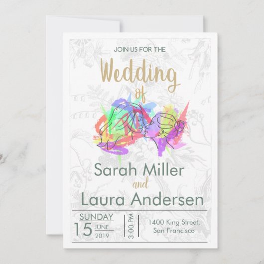 LGBT Women Weddenschap Kaart (Voorkant)