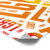 LGBT WORD PATROON COLOR POSTER (Hoek)
