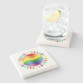 LGBT World Harmony Stenen Onderzetter (Zijkant)