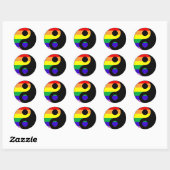 LGBT Yin Yang Ronde Sticker (Vel)