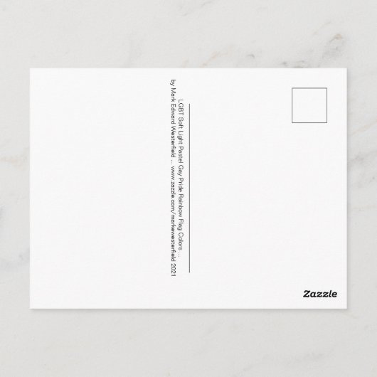 LGBT zacht licht pasteel Briefkaart met hoge regen (Achterkant)