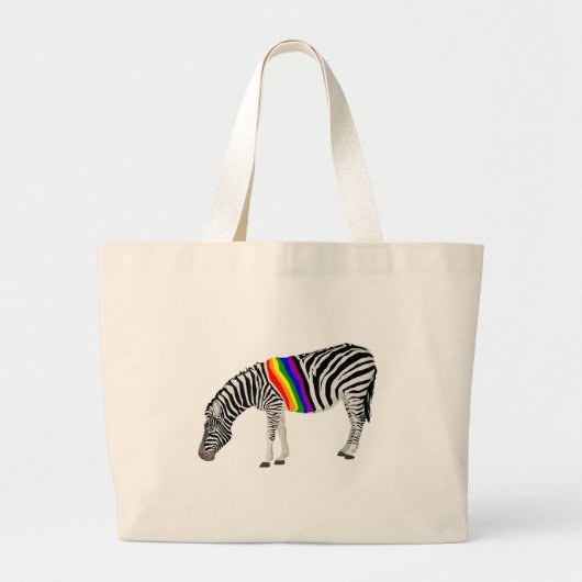 LGBT-Zebra Grote Tote Bag (Voorkant)