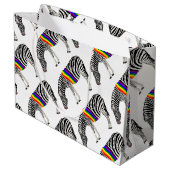 LGBT-Zebra Large Cadeautasje (Achterkant Gekanteld)