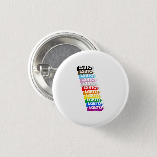LGBTQ 3D RONDE BUTTON 3,2 CM (Voorkant /achterkant)