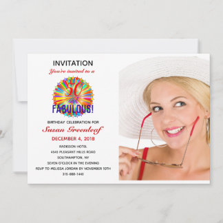 LGBTQ 50 en Fabulous Rainbow Birthday Gay Lesbian Kaart