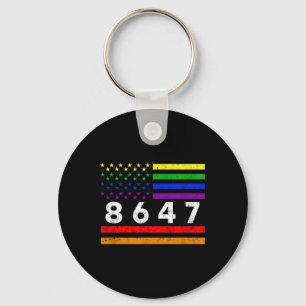 Lgbtq 8647 86 47 Impeach 47 Weersta 8647 Grappig L Sleutelhanger