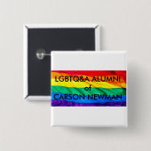 LGBTQ&A Alumni van Carson-Newman Buttonnen Vierkante Button 5,1 Cm (Voorkant /achterkant)