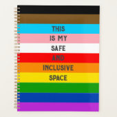 LGBTQ Aanpasbare Progress Pride Vlag Rainbow Planner (Voorkant)