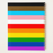 LGBTQ Aanpasbare Progress Pride Vlag Rainbow Planner (Achterkant)