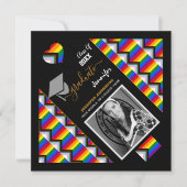 LGBTQ Afstuderen en regenboogvaart Vlag Afstuderen Kaart (Voorkant)