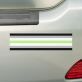 LGBTQ Agender Pride Vlag Bumpersticker (Op auto)