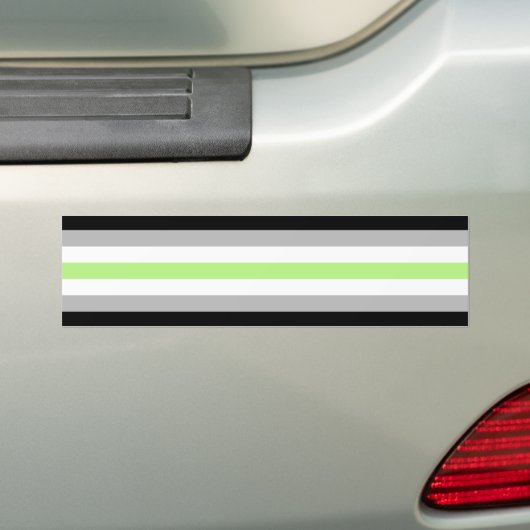 LGBTQ Agender Pride Vlag Bumpersticker (Op auto)