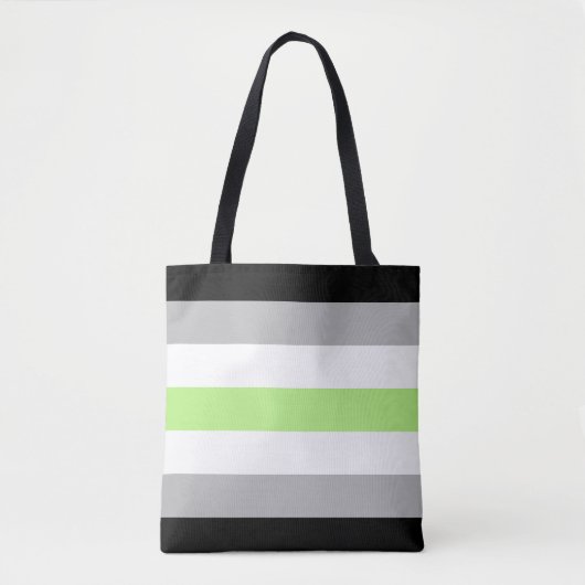 LGBTQ Agender Pride Vlag Tote Bag (Voorkant)
