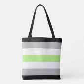 LGBTQ Agender Pride Vlag Tote Bag (Achterkant)