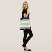 LGBTQ Agender Pride Vlag Tote Bag (Op model)