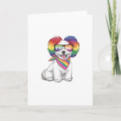 LGBTQ+ Algemene Groeten Kaart - Rainbow Pup (Voorkant)