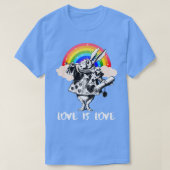 LGBTQ Alice-in-Wonderland White Rabbit - Love is L T-shirt (Design voorkant)