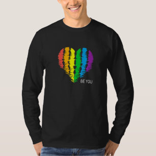 LGBTQ+ Ally Be You Awareness Regenboog Vlag Hart G T-shirt